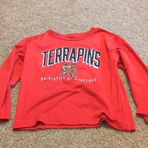 Terrapins Kids Red Long Sleeve Shirt
